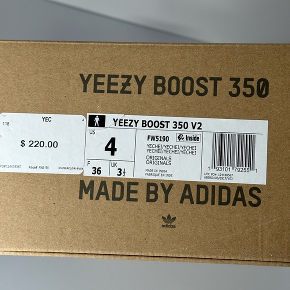 Yeezy Boost 350 V2 'Yecheil Non-Reflective‘Sz 4 - Picture 8 of 8